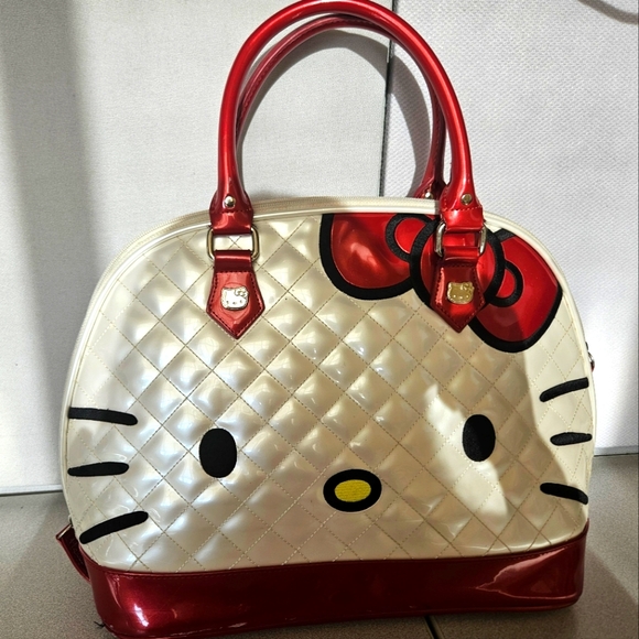 Vintage Hello Kitty Large Handbag Bowler Bag 16x12x6 Nice!! - Picture 1 of 16
